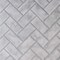 4-Pack Peel and Stick Tiles Marble Herringbone Backsplash Covers 3.06 Sq Ft.
